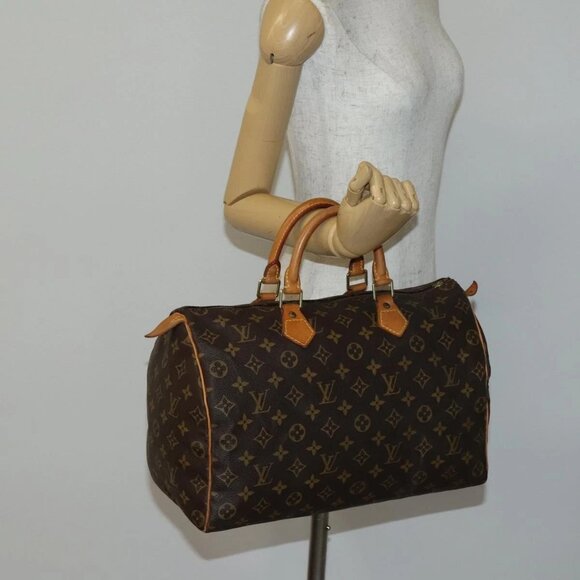 LOUIS VUITTON Monogram Speedy 35 Hand Bag M41524 LV Auth ep11207 - Picture 1 of 16